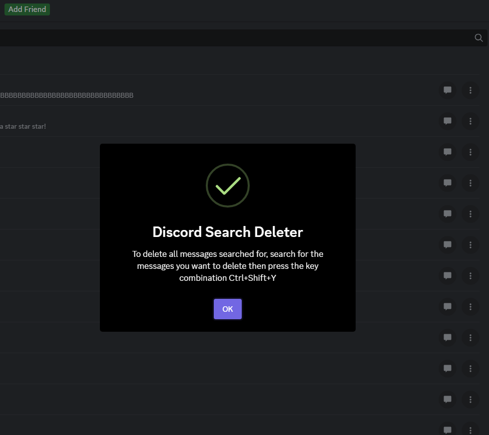 Discord Search Deleter — bulk message deletion tool for Discord